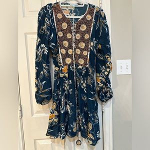 Hand embroidered beaded extra small dress. TAJ Sabrina Crippa.